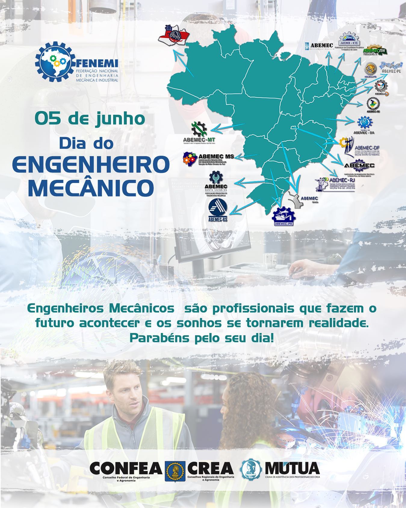 Parabéns a todas Engenheiras e Engenheiros Mecânicos!
