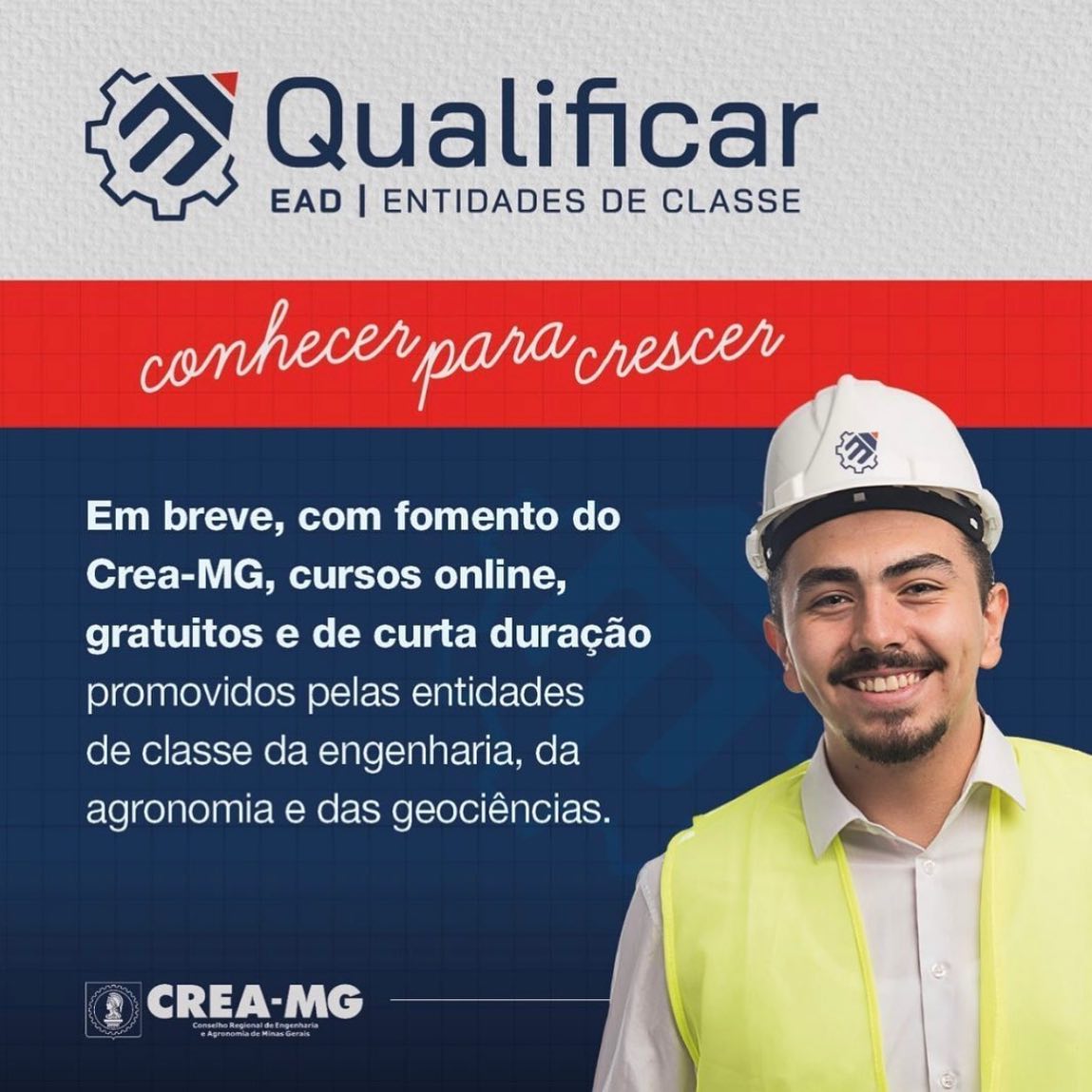 Vem novidades aí no portal do Crea-MG. Muitos cursos ministrados pelas entidades para os engenheiros filiados ao Crea-MG. ACESSE: crea-mg.org.br