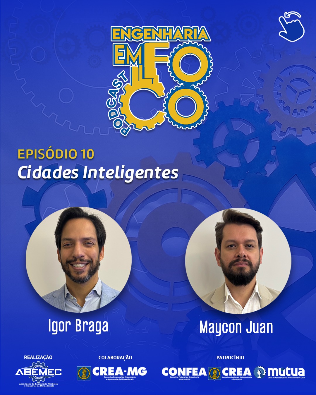 ENGENHARIA EM FOCO – EPISÓDIO 10 | CIDADES INTELIGENTES ⚙️O futuro das cidades já começou — e a Engenharia é protagonista dessa transformação. No Episódio 10 do Podcast ENGENHARIA EM FOCO, a ABEMEC-MG, com a colaboração do CREA-MG e o patrocínio do Sistema CONFEA/CREA/MÚTUA, promove um debate estratégico e atual sobre Cidades Inteligentes, tema essencial para o desenvolvimento urbano sustentável, eficiente e conectado.🎙️ Convidados especiais que unem técnica, inovação e visão institucional:♂️ Igor Braga MartinsEngenheiro Eletricista (CEFET-MG), Sócio-Administrador e Responsável Técnico da Integra Soluções em Engenharia. Especialista em Iluminação Pública, Energia Solar e Projetos Elétricos, membro do Grupo de Trabalho de Cidades Inteligentes do CREA-MG e profissional com Certificação CP3P-F. Uma visão prática e técnica sobre como a Engenharia impulsiona cidades mais eficientes e inteligentes. Maycon Juan de SouzaEngenheiro de Produção e de Segurança do Trabalho, Conselheiro Federal Suplente do CONFEA por Minas Gerais (2025/2027), ex-presidente do Crea Jr-MG e Nacional, fundador do projeto “Engenheiros Fora da Curva”, empresário, consultor e atual Chefe de Gabinete na Câmara dos Deputados. Uma leitura estratégica sobre carreira, mercado, gestão e protagonismo da Engenharia no cenário institucional e político. 🏛️ Neste episódio, você vai entender como tecnologia, planejamento urbano e engenharia se conectam para criar cidades mais sustentáveis, seguras e inteligentes — e qual é o papel do engenheiro nesse novo contexto.️ Assista agora no canal da ABEMEC-MG no YouTube: youtube.com/@abemecmg O link para acessar o oitavo episódio está na BIO do Instagram da ABEMEC-MG. ENGENHARIA EM FOCO: informação de qualidade, debates relevantes e o futuro da Engenharia em pauta. Não perca!